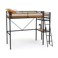 Кровать-чердак С основанием и столом Hiba 90 x 190 см черный LA REDOUTE INTERIEURS  фото, kupilegko.ru